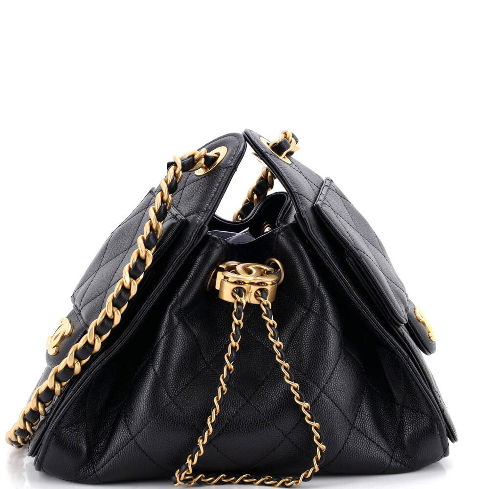 Chanel Mini 25 Hobo Bag Quilted Caviar